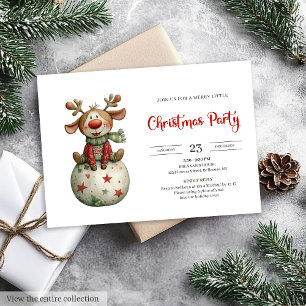 Cartes d'invitation festives de Noël à l'aquarelle