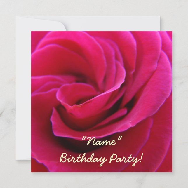 Cartes d'invitation Fête d'anniversaire Fleurs de  (Devant)