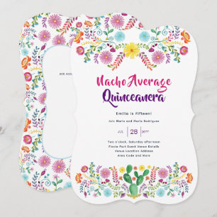 Cartes d'invitation FIESTA mexicaine FolkArt NACHO