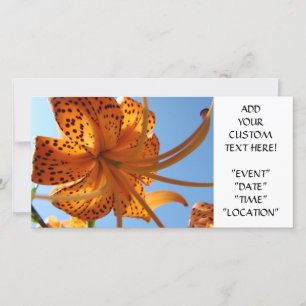 Cartes d'invitation Fleurs de LILY Lys Fêtes