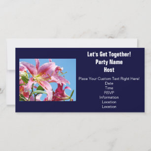Cartes d'invitation Fleurs de Lys Retrouvons-nous