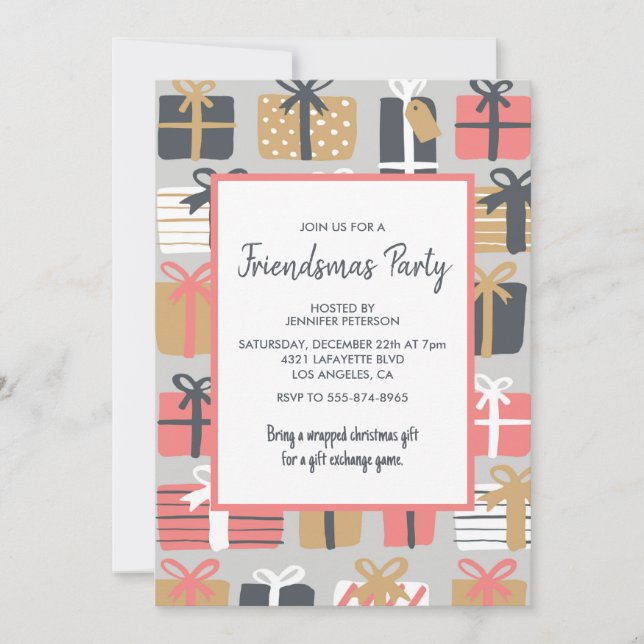 Cartes d'invitation Friendsmas Cadeau de Noël mign (Devant)