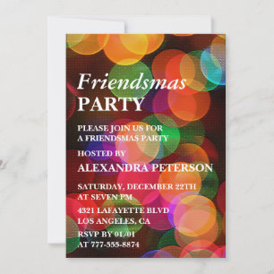 Cartes d'invitation Friendsmas Confettis Colorés É