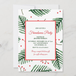 Cartes d'invitation Friendsmas Élégance de Noël Ép