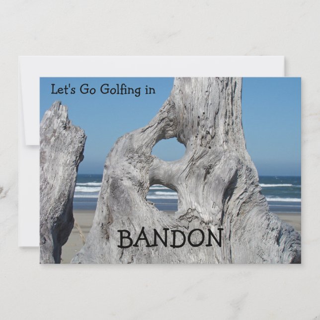 Cartes d'invitation Golf Bandon Oregon Plage Drift (Devant)
