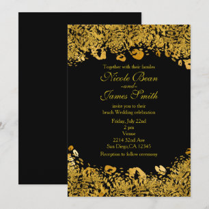 Cartes d'invitation guépard de la jungle exotique