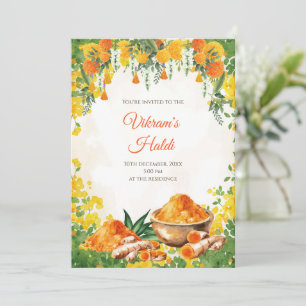 Cartes d'invitation Haldi comme invitation Holud