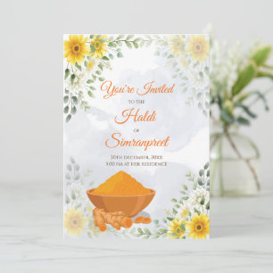 Cartes d'invitation Haldi & invitations Holud