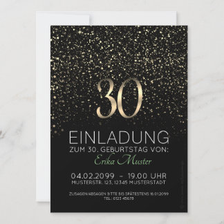 Cartes d'invitation individuelles pour 30 ans