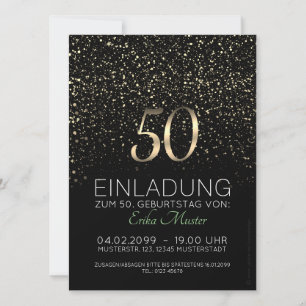 Cartes d'invitation individuelles pour 50 ans