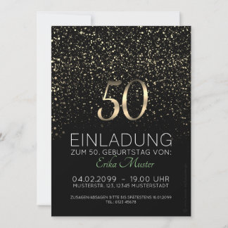 Cartes d'invitation individuelles pour 50 ans