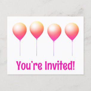 Cartes d'invitation joyeux anniversaire mignonnes