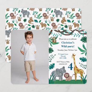 Cartes d'invitation jungle