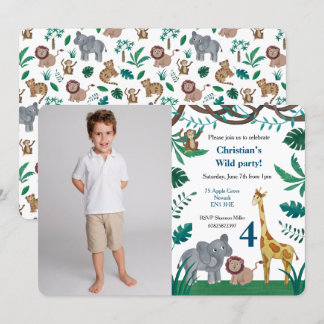 Cartes d'invitation jungle