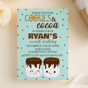 Cartes d'invitation kawaii pour anniversaire avec