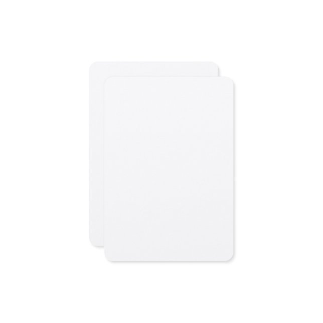 Cartes d'invitation Kraft personnalisées 8,9 cm x  (Devant/Arrière en situation)