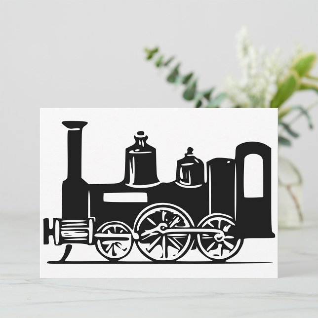 Cartes d'invitation Locomotive à Vapeur (Créateur téléchargé)