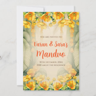 Cartes d'invitation Mandap Mahurat Mandvo invitati