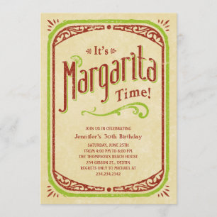Cartes d'invitation Margarita - Fête de la Tequila