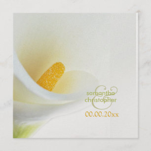 Cartes d'invitation mariage au lys calla