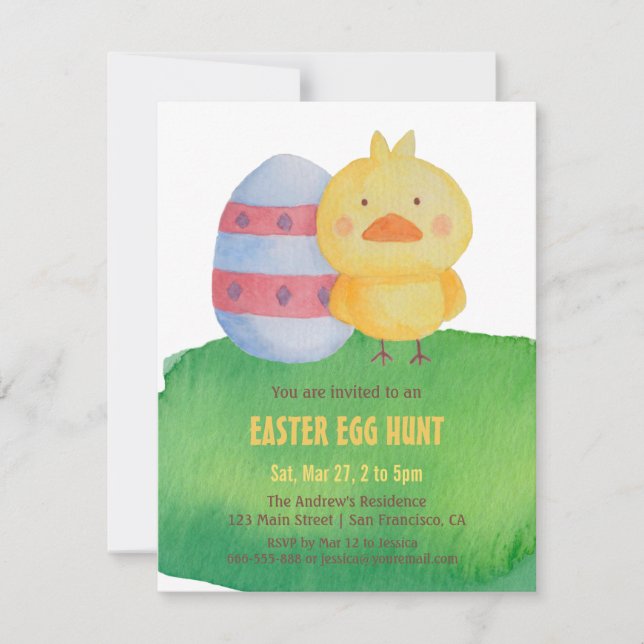 Cartes d'invitation mignonnes pour une chasse aux  (Devant)
