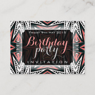Cartes d'invitation miniatures d'art tribal modern