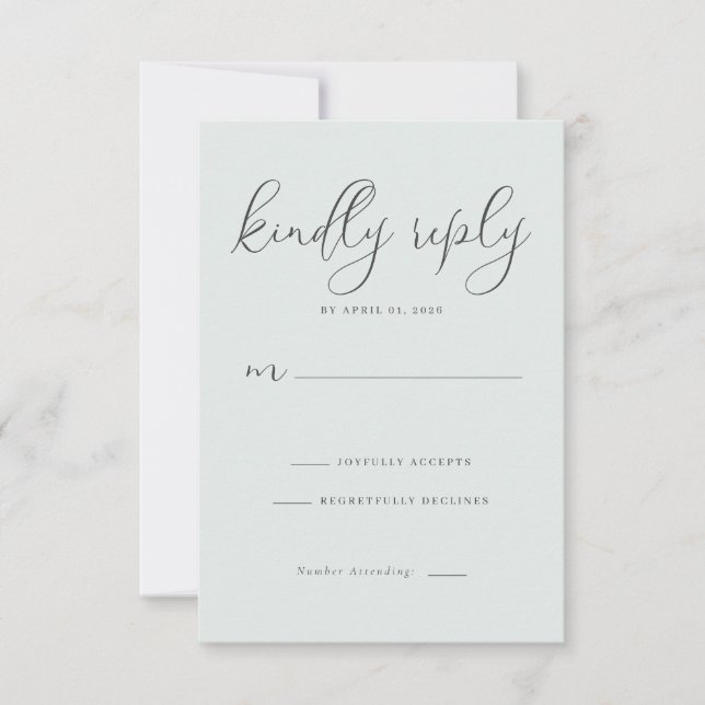 Cartes d'invitation minimalistes grises élégantes (Devant)
