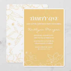 Cartes d'invitation modernes pour 31e anniversaire