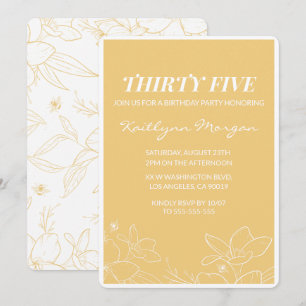 Cartes d'invitation modernes pour 35e anniversaire