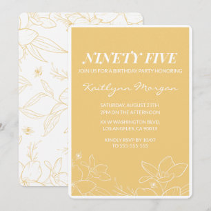 Cartes d'invitation modernes pour 95e anniversaire