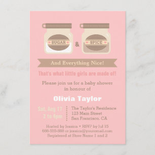 Cartes d'invitation modernes pour Baby Shower sur