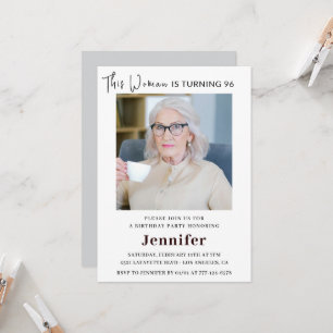 Cartes d'invitation modernes pour ses 96 ans avec