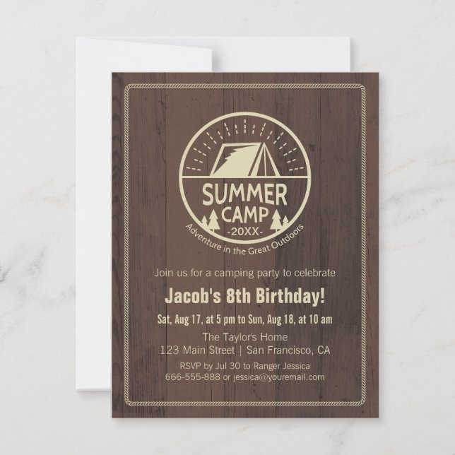 Cartes d'invitation modernes pour une fête d'anniv (Devant)