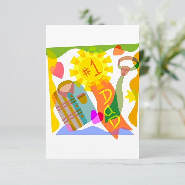 Cartes d'invitation Papa numéro un (Créateur téléchargé)