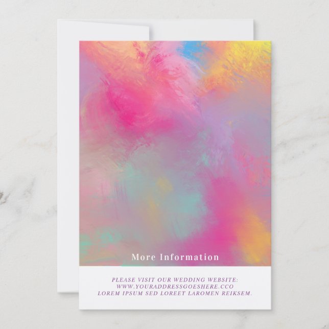 Cartes d'invitation Passion Minimal Pastel Linéair (Devant)