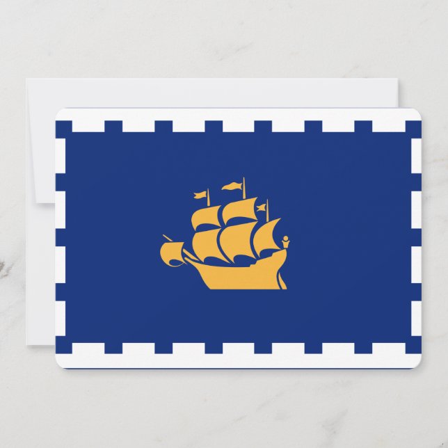 Cartes d'invitation patriotiques avec drapeau de Q (Devant)