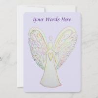 Cartes d'invitation personnalisées Ange Gardien Cœ