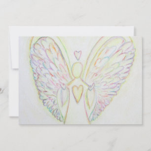 Cartes d'invitation personnalisées Angel Art coeur