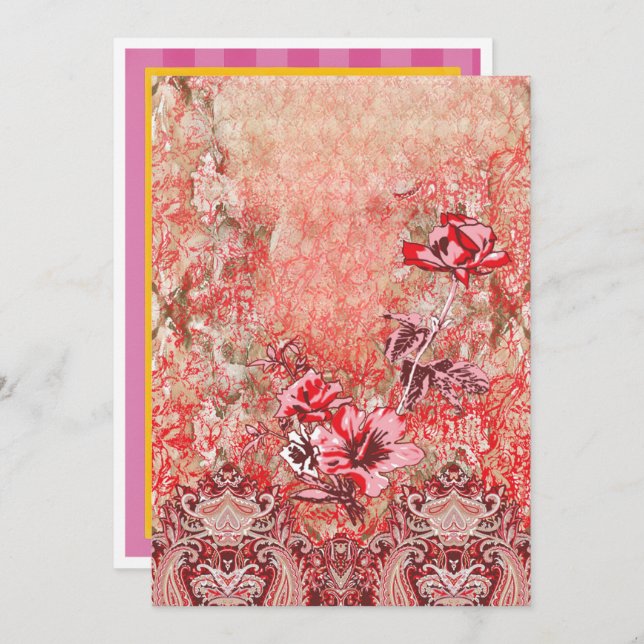 Cartes d'invitation personnalisées pour anniversai (Devant / Derrière)