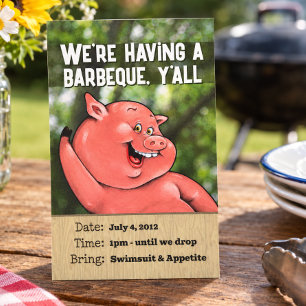Cartes d'invitation personnalisées pour barbecue d