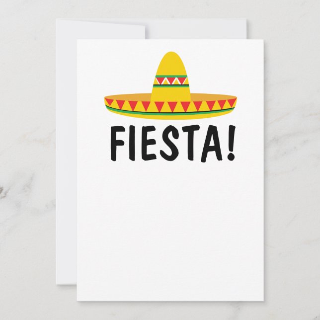 CARTES D'INVITATION PERSONNALISÉES POUR FÊTE MEXIC (Devant)