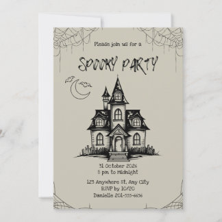 Cartes d'invitation personnalisées pour Halloween