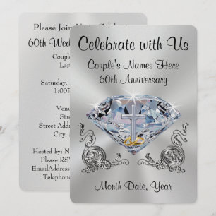 Cartes d'invitation personnalisées pour le 60ème a