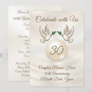 Cartes d'invitation personnalisées pour les 30 ans
