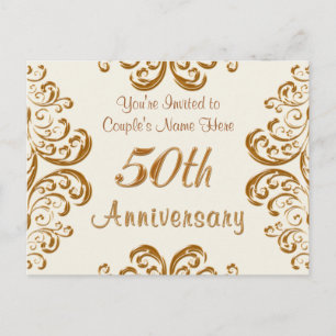 Cartes d'invitation personnalisées pour les 50 ans