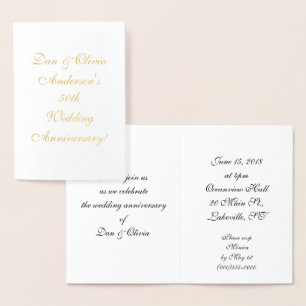 Cartes d'invitation personnalisées pour les 50 ans