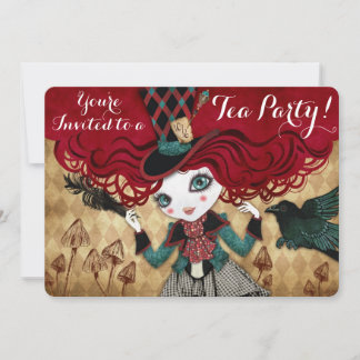 Cartes d'invitation personnalisées pour Tea Party