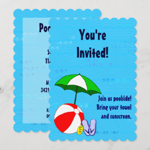 Cartes d'invitation personnalisées pour une fête a
