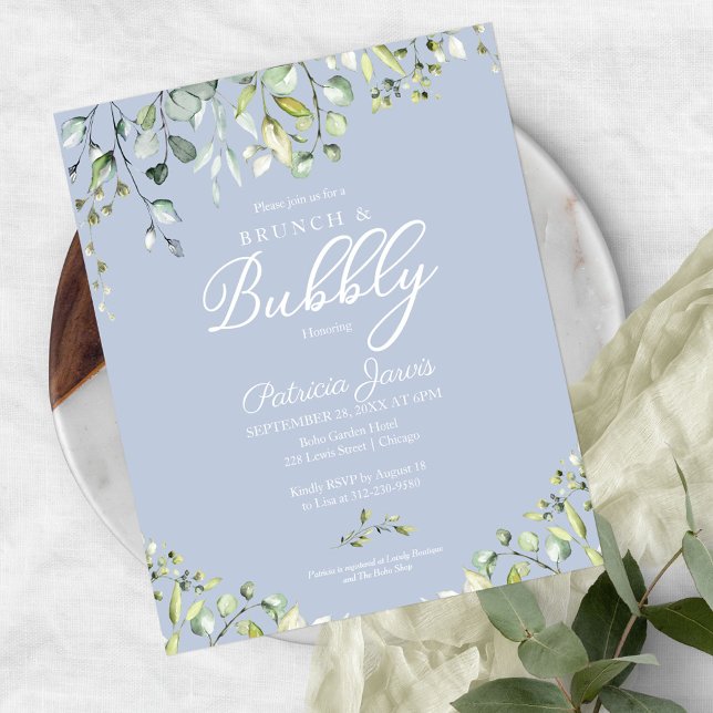 Cartes d'invitation petit-déjeuner et bulles dans  (Créateur téléchargé)