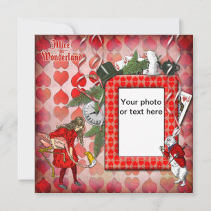 Cartes d'invitation photo Alice in Wonderland